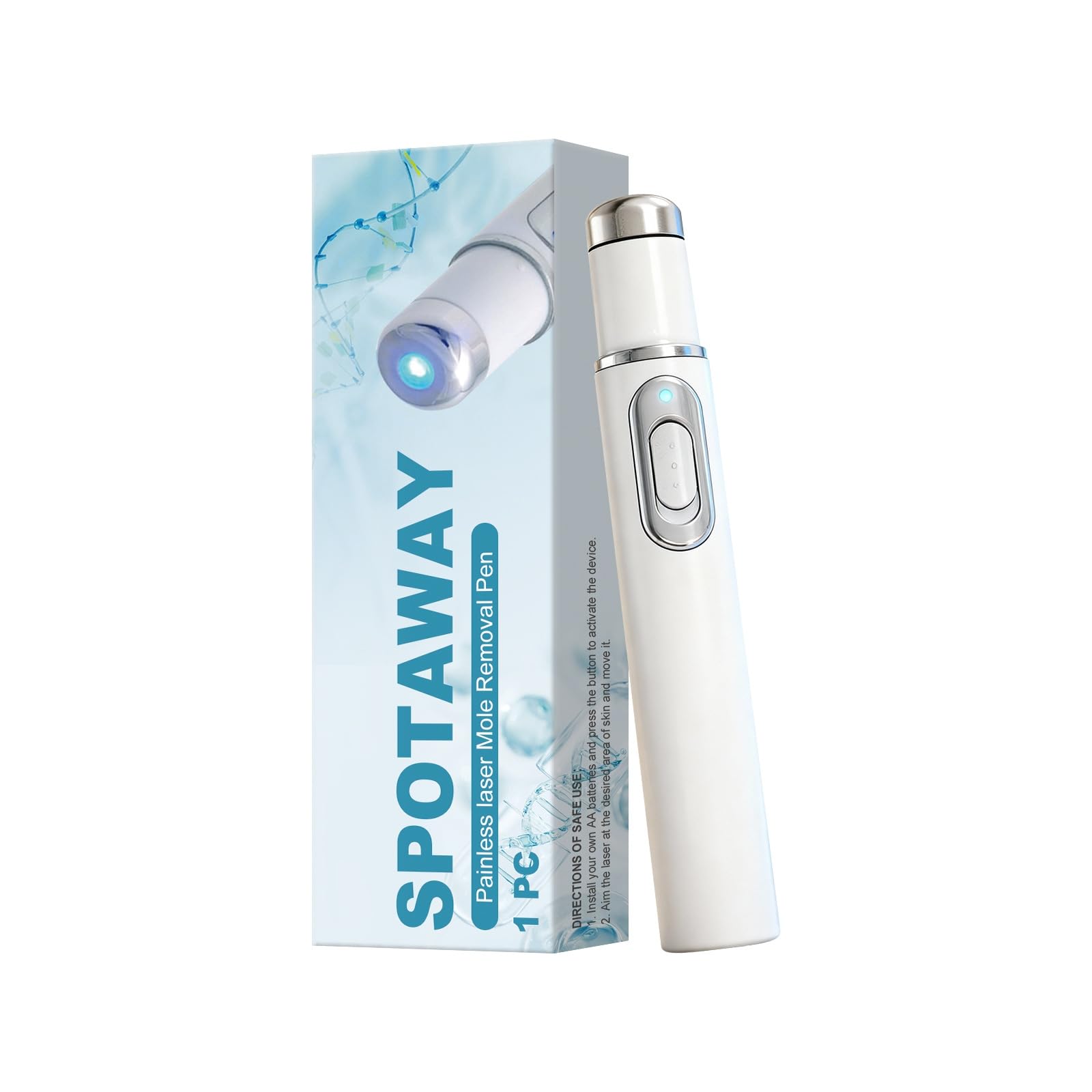 Penna laser non invasiva per la rimozione di lentiggini e verruche, penna laser per la crescita della pelle di viso e corpo, adatta per la rimozione di verruche, acne e nei