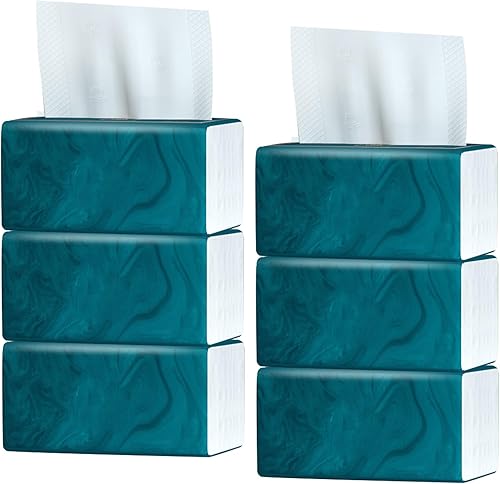 Miniatura 10 de Paquete de 6, tejido facial pequeño y suave, papel higiénico, servilleta desechable, funda de bolsa no caja, papel facial blanco, material de fibra