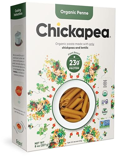 Miniatura 22 de Chickapea, pasta de garbanzos, rica en proteínas, pasta de lentejas, sin gluten, a base de plantas, sin OMG, baja en carbohidratos, pasta vegana, 8