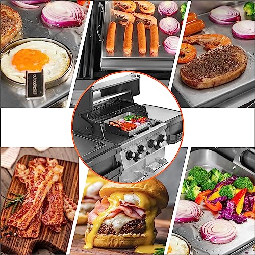 Griddle For Gas Grill,Flat Top Grill With Removable Grease Tray,24 * 16in Stainless Steel Nonstick Griddle Grill,Universal Griddle With Retractable Stand Accommodates Different Size Of Grill Griddle For Gas Grill,Flat Top Grill With Removable Grease Tray,24 * 16in Stainless Steel Nonstick Griddle Grill,Universal Griddle With Retractable Stand Accommodates Different Size Of Grill