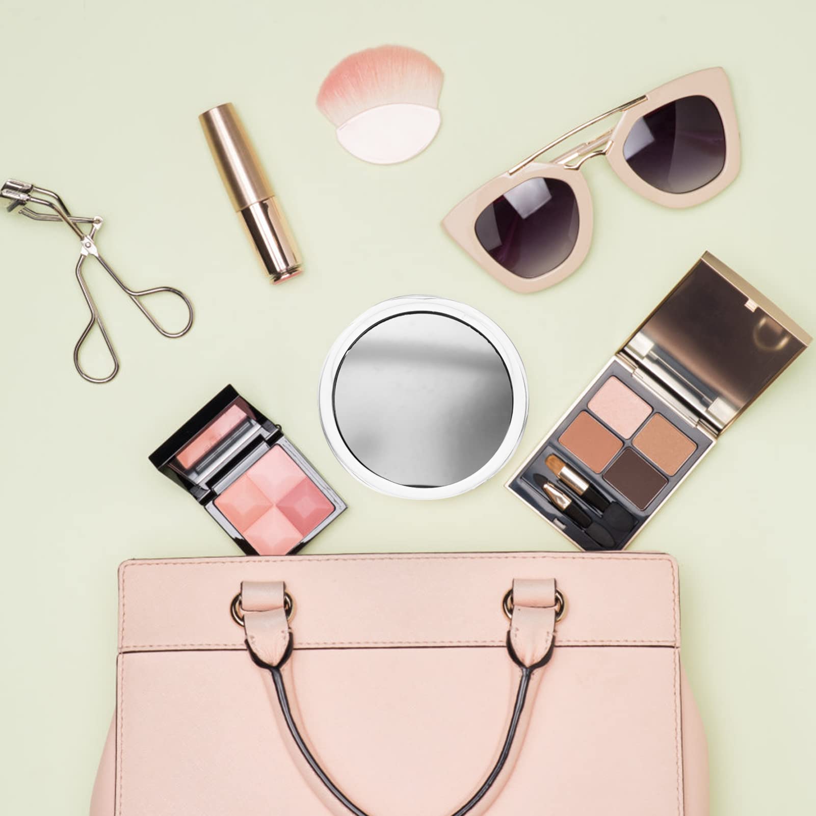 MAGICLULU Specchio Per Il Trucco Ad Alta Definizione Da 3 Pezzi Specchio Compatto Portatile Con Lente Di Ingrandimento 20x Per Viaggi E Uso Quotidiano