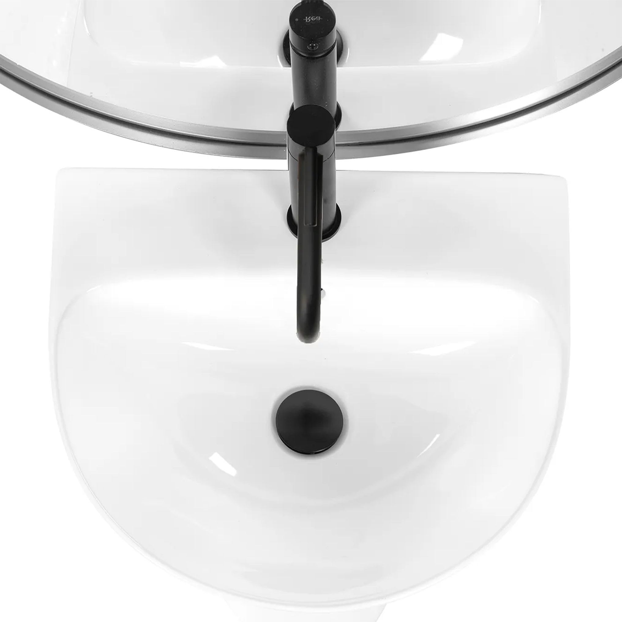 Rea - Lavabo Freestanding Rita Slim Lavabo Bagno Autoportante Freestanding 48 X 42 X 83,5 cm In Ceramica (Bianco)