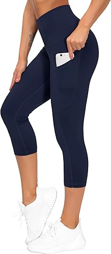 The Gym People - Pantalones deportivos gruesos de tiro alto, con bolsillos y control de abdomen, leggings para entrenar, correr, hacer yoga, para