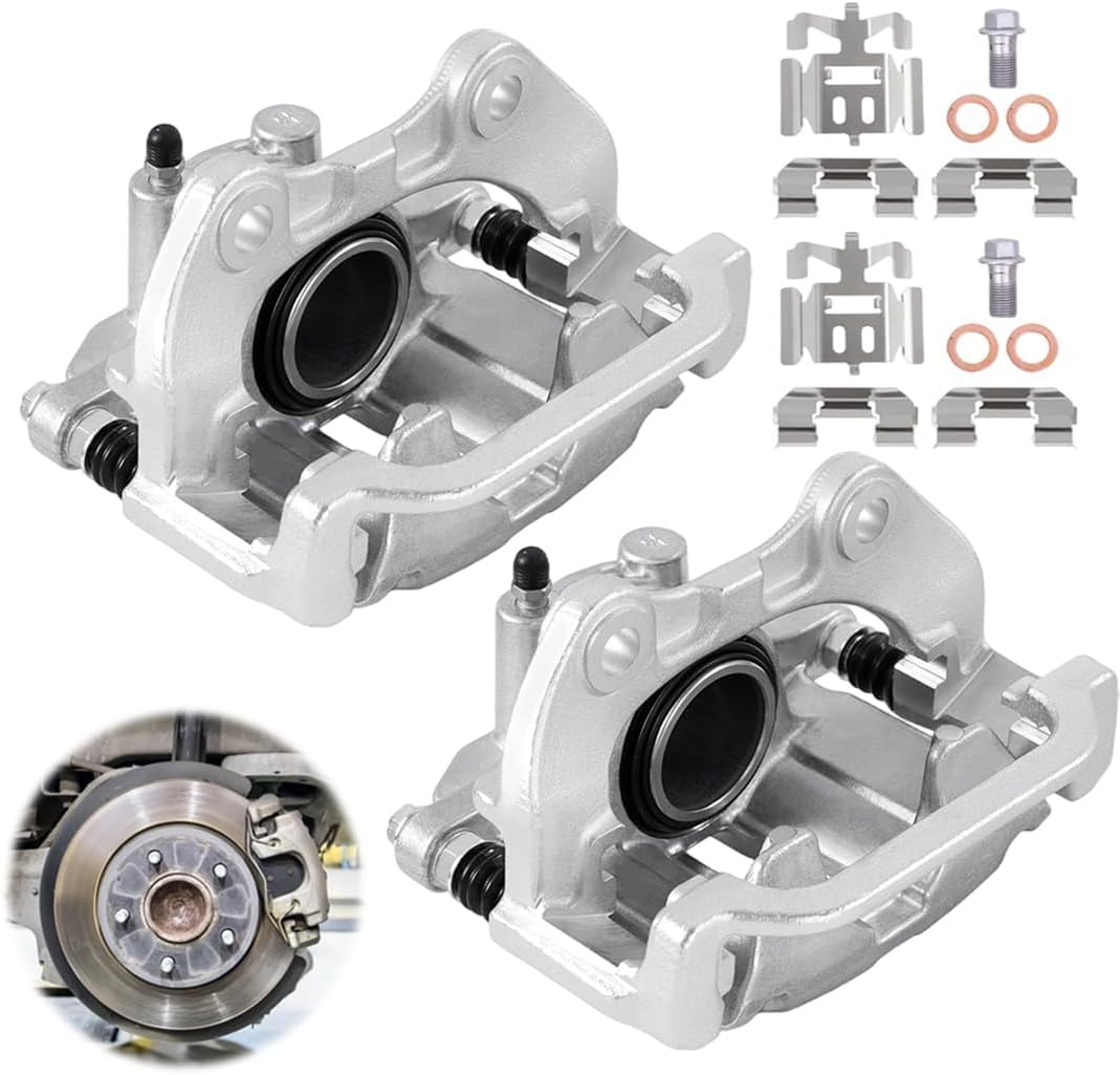 Rear Disc Brake Calipers with Brackets Pair FIT 2000-2007 Chevrolet Silverado 1500 Tahoe Suburban FIT GMC Sierra Yukon FIT Ford F-150 18-B4764