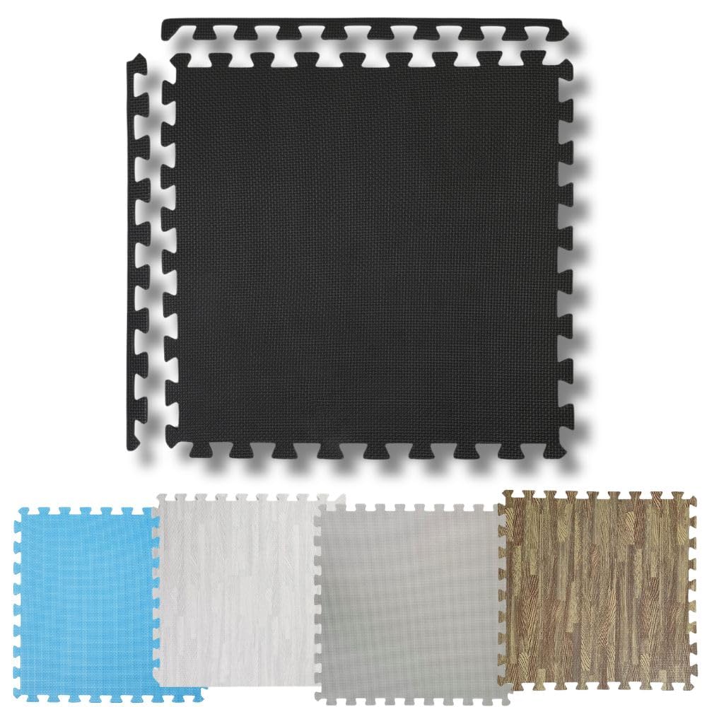 NORTHERN Foam Exercise Mats, Large Gym Flooring Mat, Interlocking Puzzle EVA Floor Tiles, Non-Slip Rubber Soft Cushion Floor Protector Home Workout Mat, Yoga, Fitness Training Equipment - 60cm x 60cm