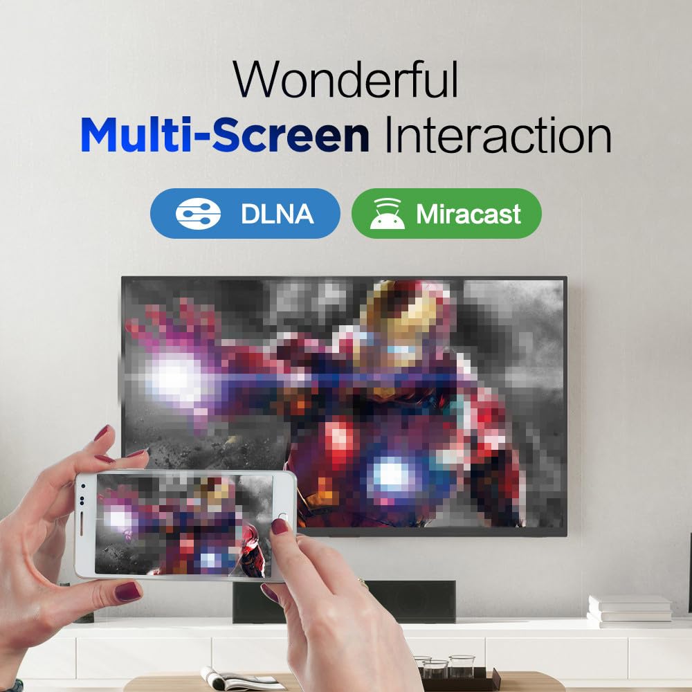 Android TV Box 14.0, scatola con tastiera wireless, scatola Android con amlogic S905W5 Quad Core 64 bit CPU, AV1 4K 3D USB 3.0 BT 4.2 TV Box,4GB+32GB
