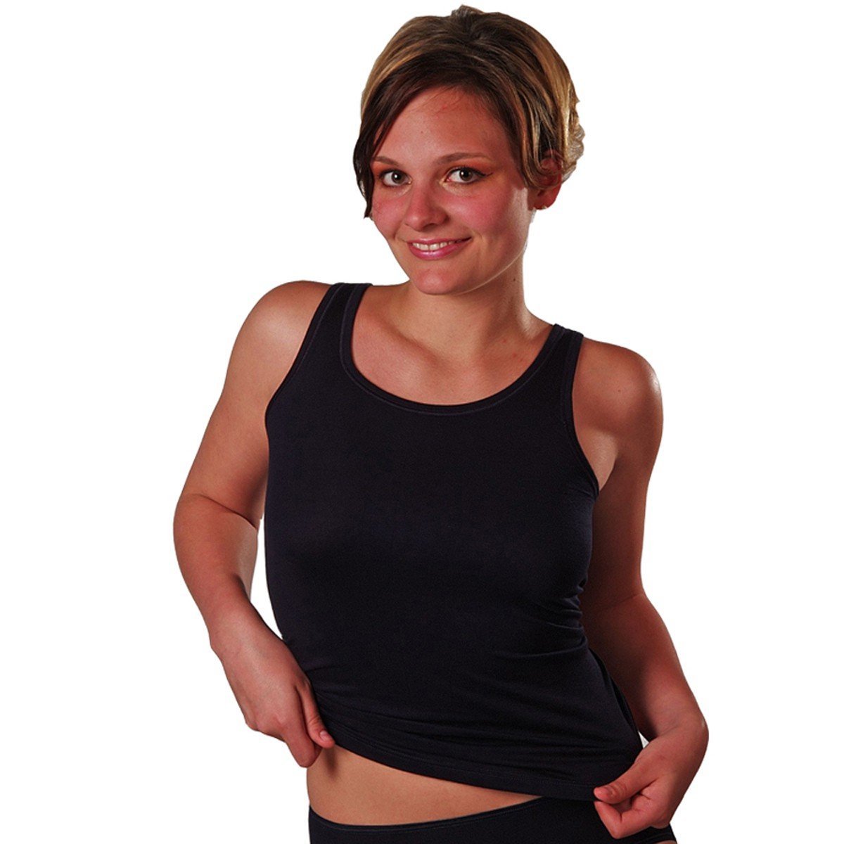 HERMKO Kamizelka damska 1310 sztuk w 100% z bawełny organicznej, tank top dla kobiet, wyprodukowano w UE