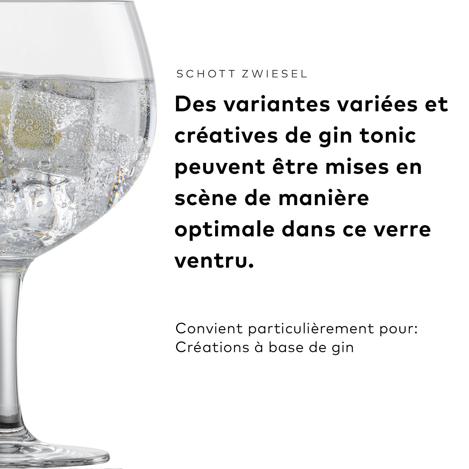 Verres à Gin Tonic Schott Zwiesel - Lot De 4 Verres Bombés 548ml | Cristal Tritan Fabriqué En Allemagne