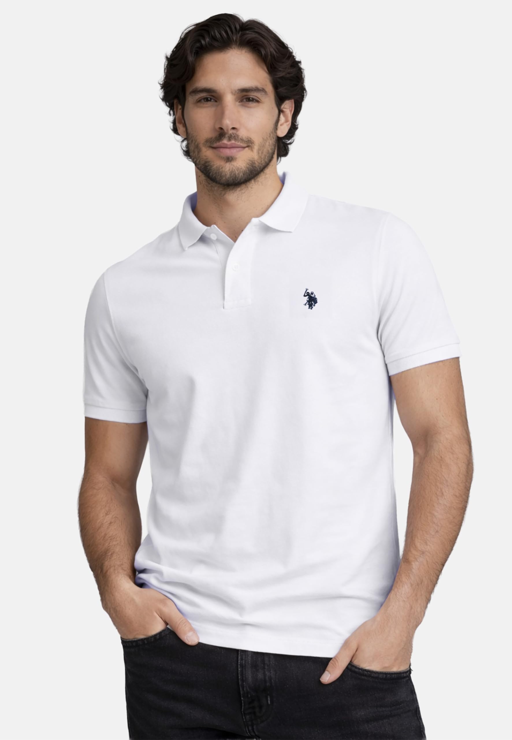 U.S. POLO ASSN. Herren Poloshirt (S-XXL) - 100% Baumwolle, Kurzarm, Basic - P029