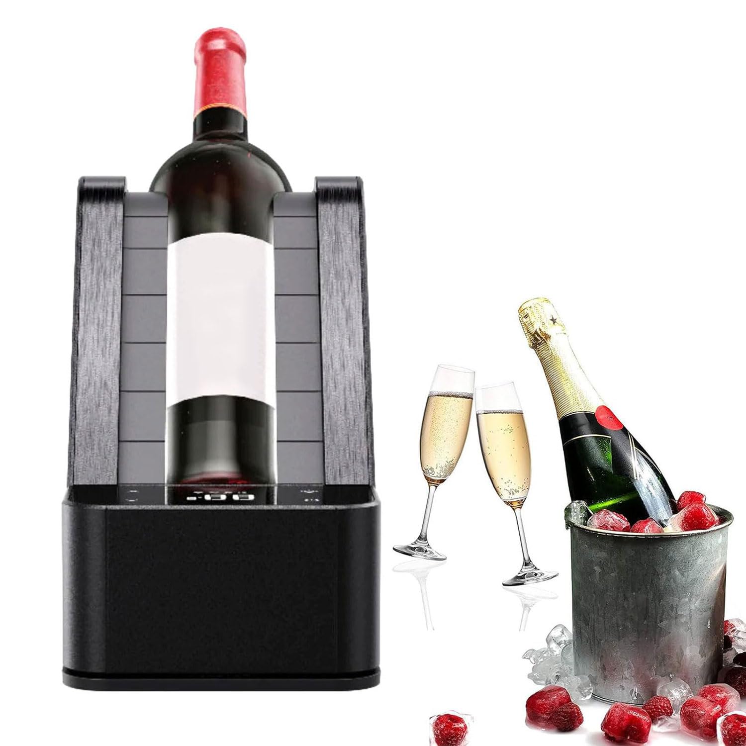 Chiller à vin électrique pour refroidir une bouteille de 750 ML à 12°C sans attente