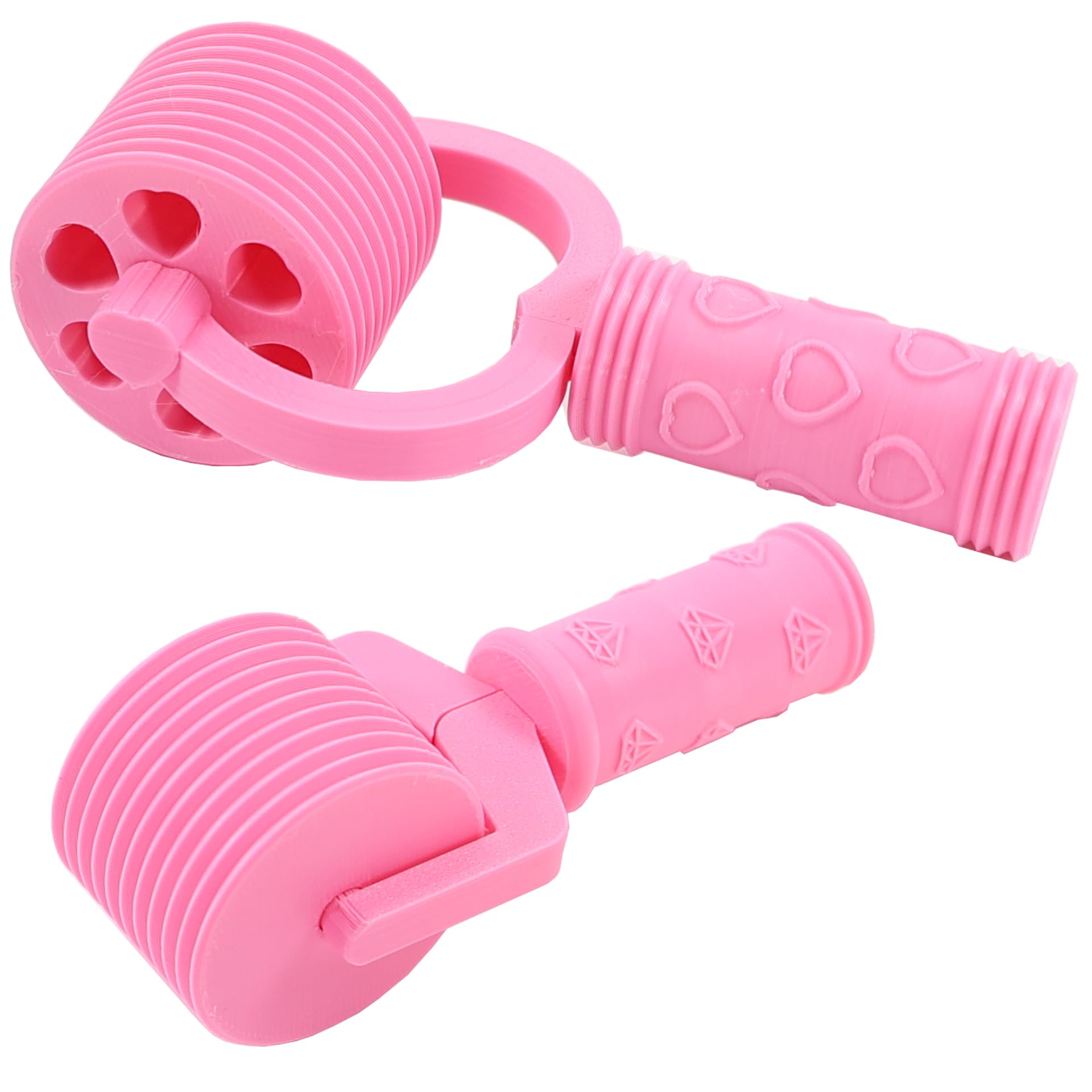 Diamond Art Roller, 5D Diamond Painting Roller Straightener Tools, 2 Pack Essential DIY Craft Pressing Paint Runner Wheel Tool for Rhinestone Embroidery Paintings Accessories (Pink)