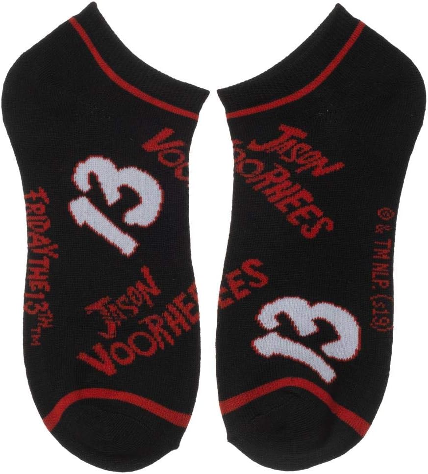 Bioworld Friday The 13th Camp Crystal Lake Jason Ankle Socks 5PK for Men and Woman