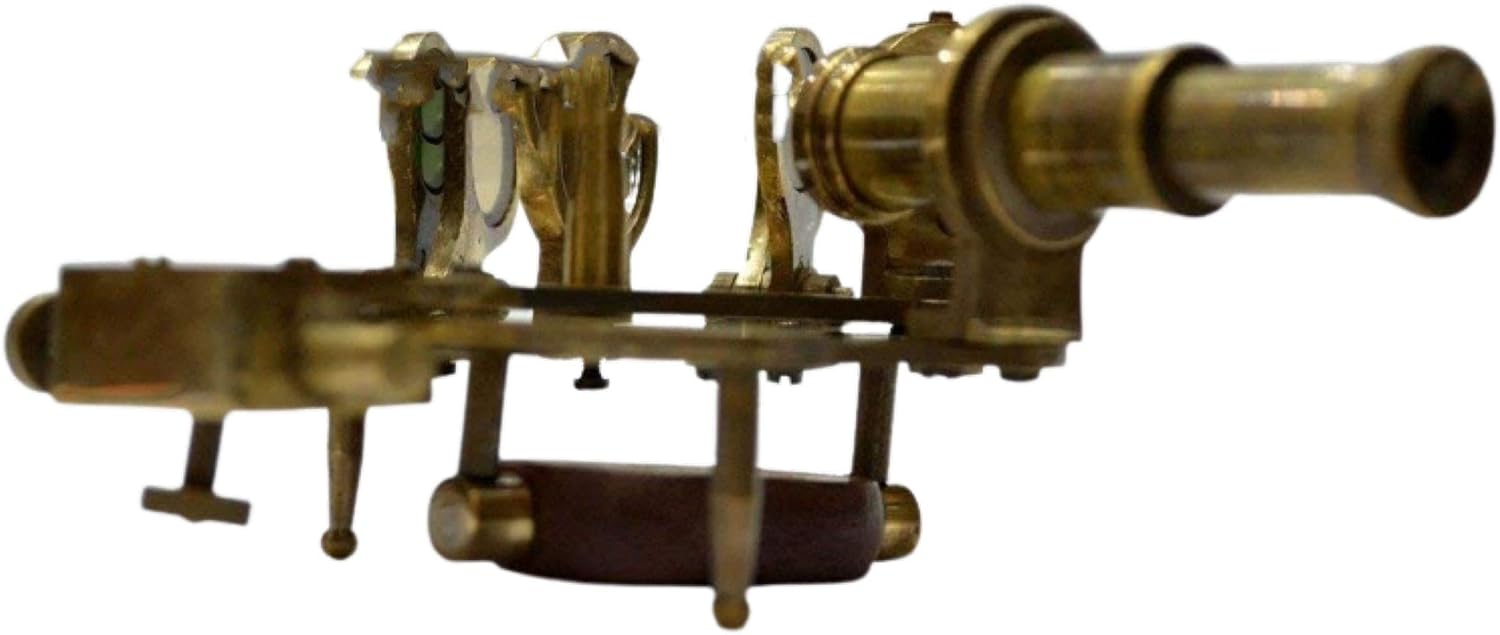 NauticalMart Brass Sextant in Gift Box with Two Telescopes - Kelvin & Hughes