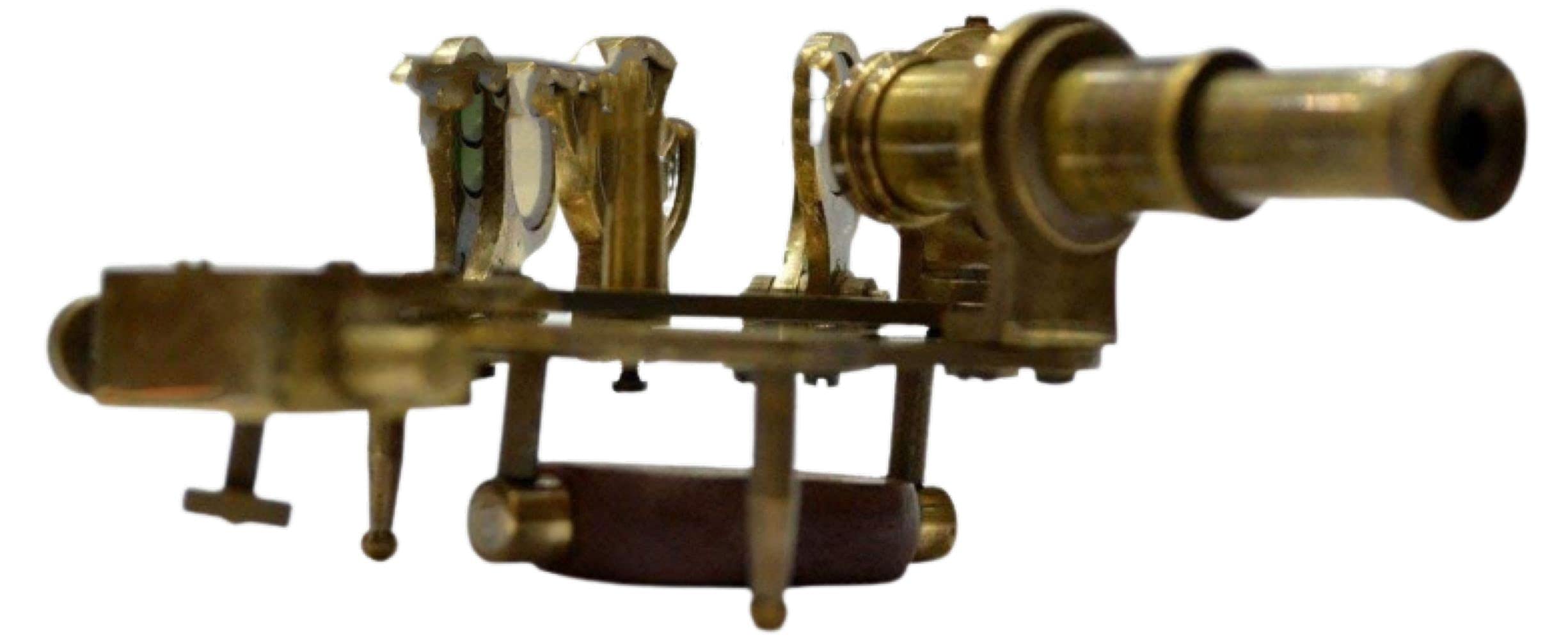 NauticalMart Brass Sextant in Gift Box with Two Telescopes - Kelvin & Hughes