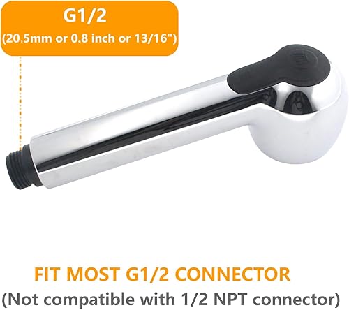 Miniatura 6 de Repuesto de Cabezal del Grifo de Cocina Pieza de Repuesto de Cabezal Rociador Extraíble para Grifo de Fregadero de Cocina y Baño, Cromo Pulido