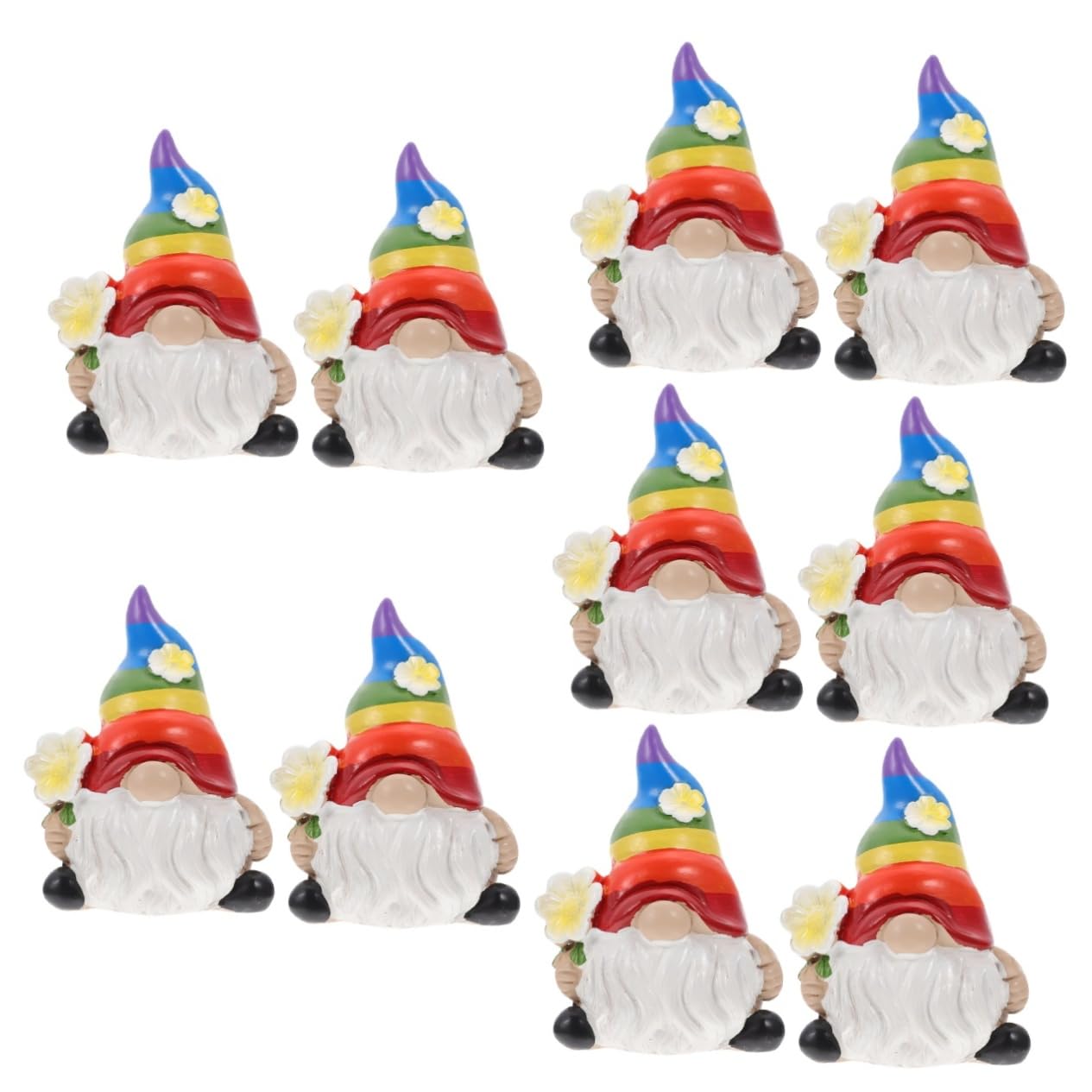 ifundom 5 Sätze Lustige Gartenzwerge Wetterfeste Gartenfiguren Dekorative GNOME Für Garten Outdoor Deko Für Gartenliebhaber 2 Stück * 5