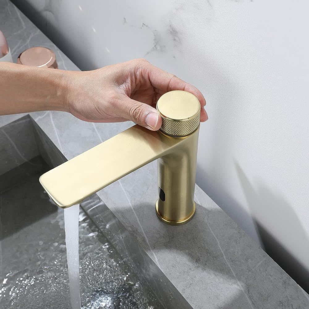 Grifo con Sensor automático, Mezclador sin Contacto para Lavabo de baño.
