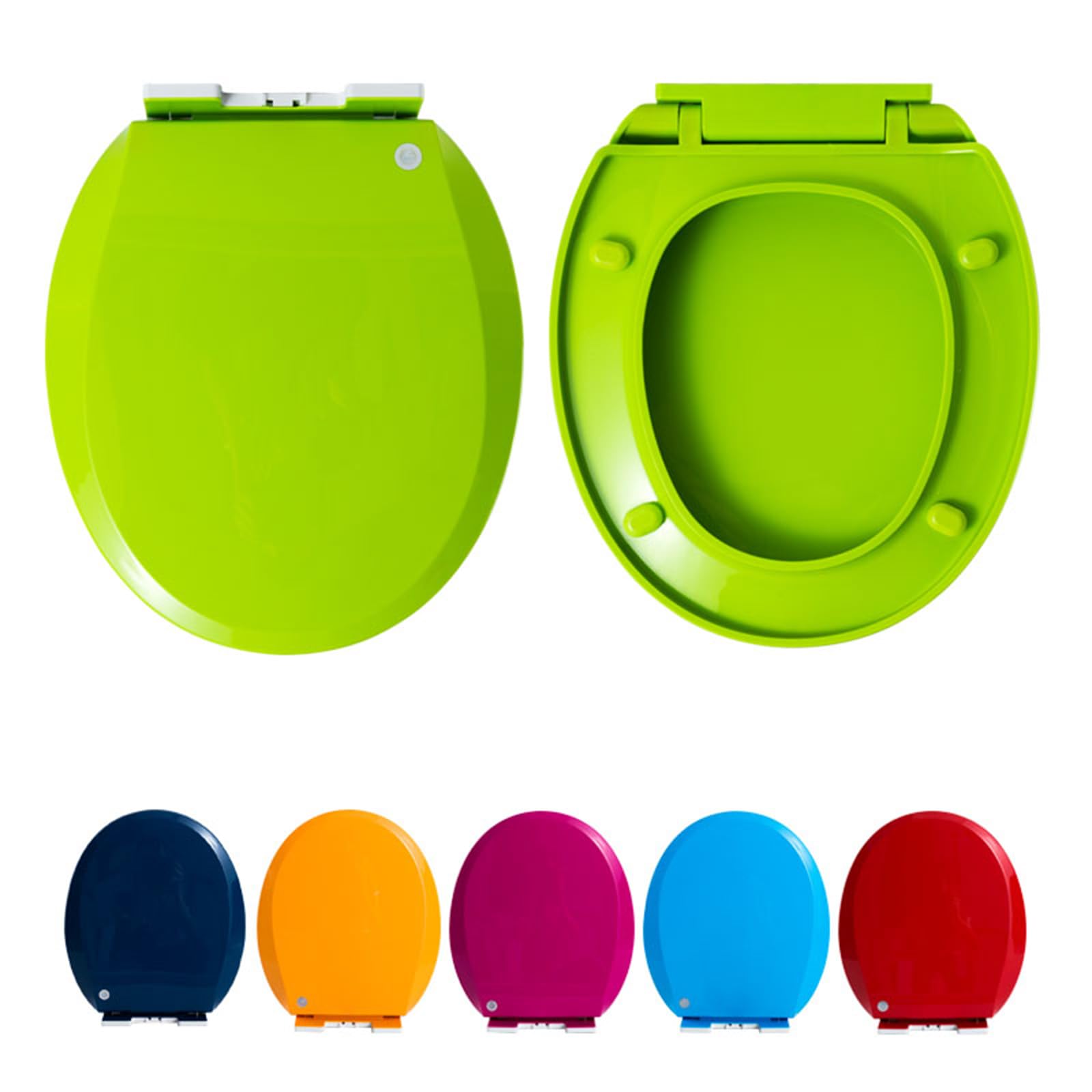 Dxpsxjl Green Round Toilet Seat, Lid, 36X40 Easy To Fit, Easy Clean, Adjustable, Lightweight, Durable, Portable, User-Friendly, Compact, Slow, Close, Standard, 360