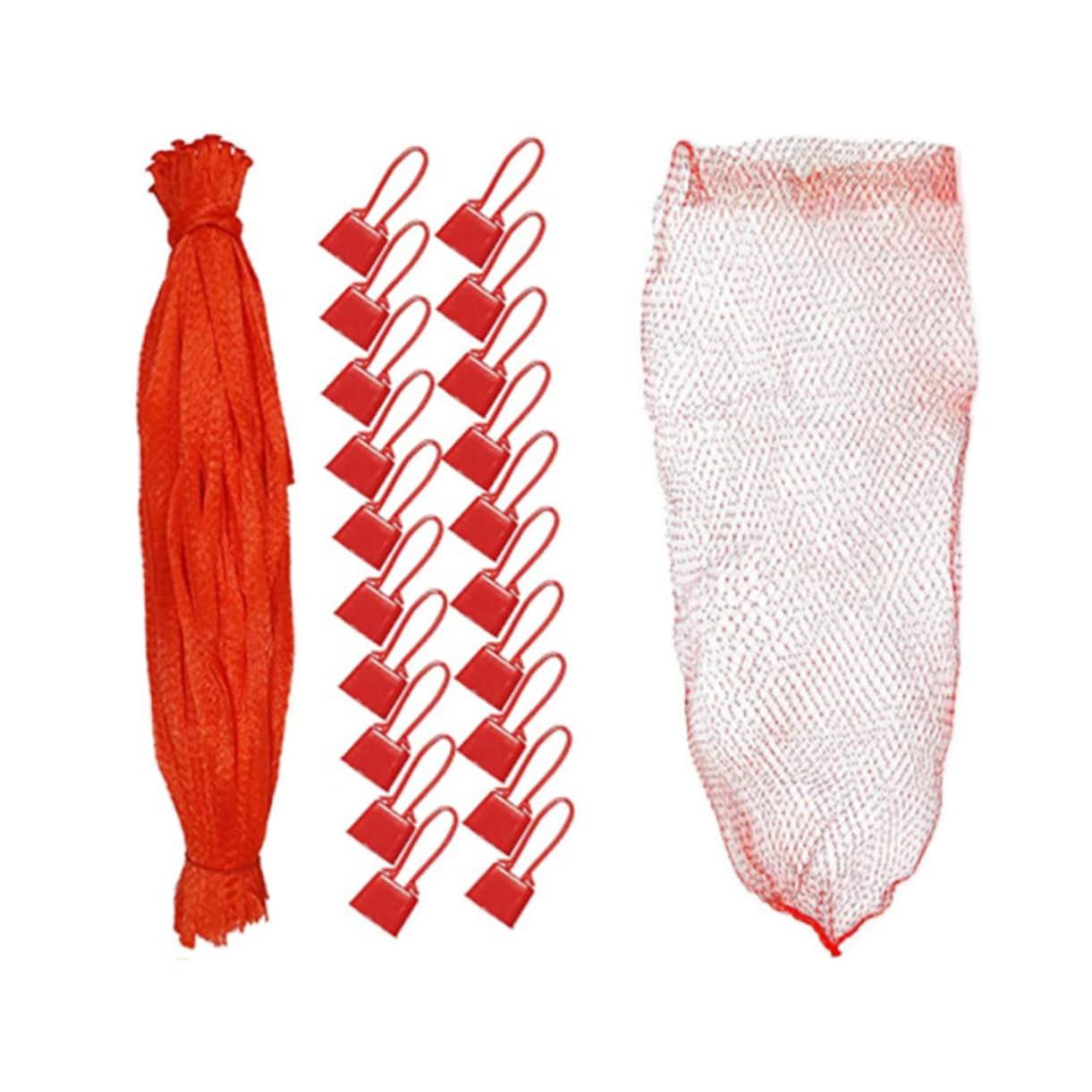 AUTSUPPL 100pcs Pp Mesh Snack Packaging Bags Fruit Veggie Storage Reusable Produce Bag Breathable Mesh Heat-sealed Bottom