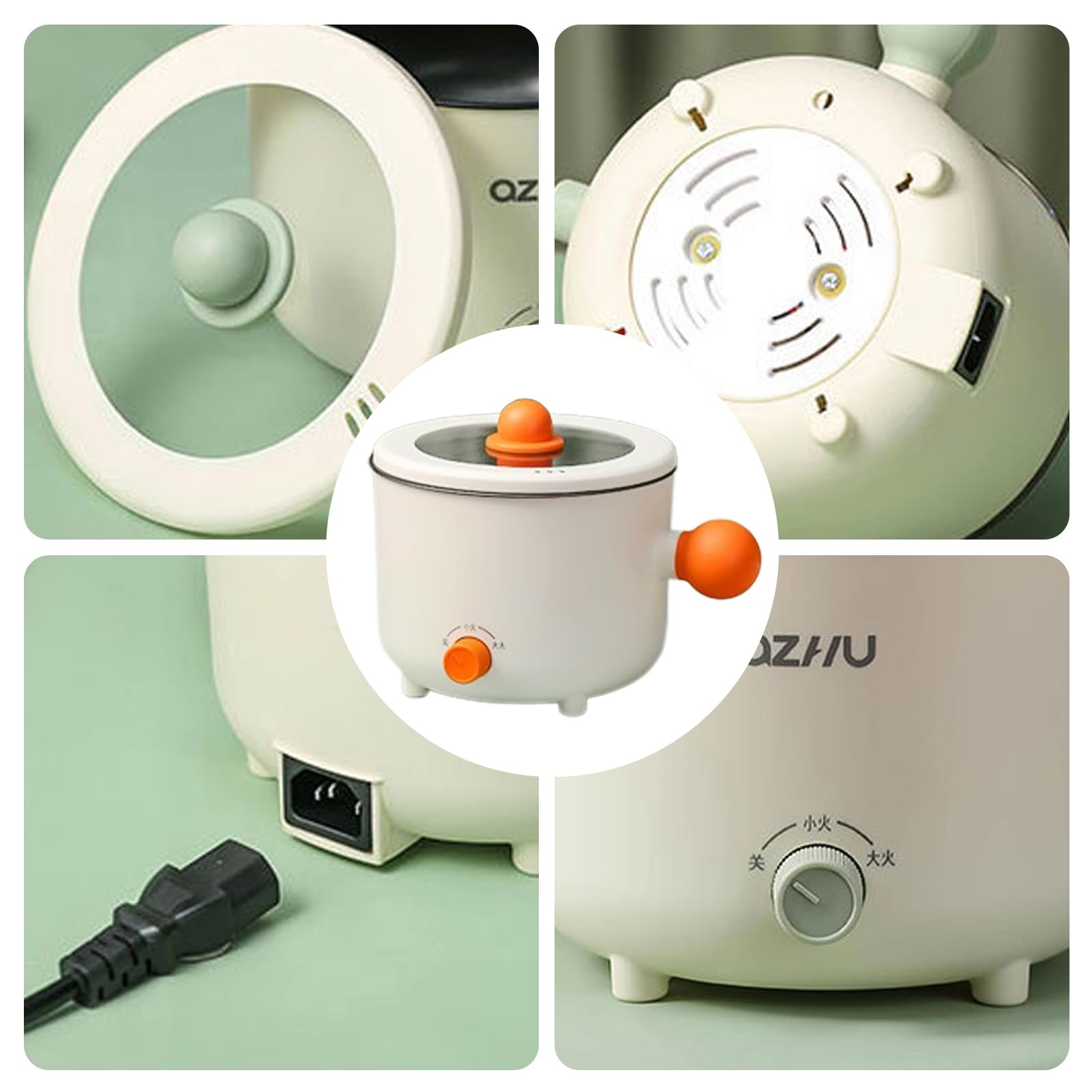 Piccola pentola elettrica a caldo pentola,Ramen Cooker per cucina,Studio/Hotel (stile 1) Studio/Hotel