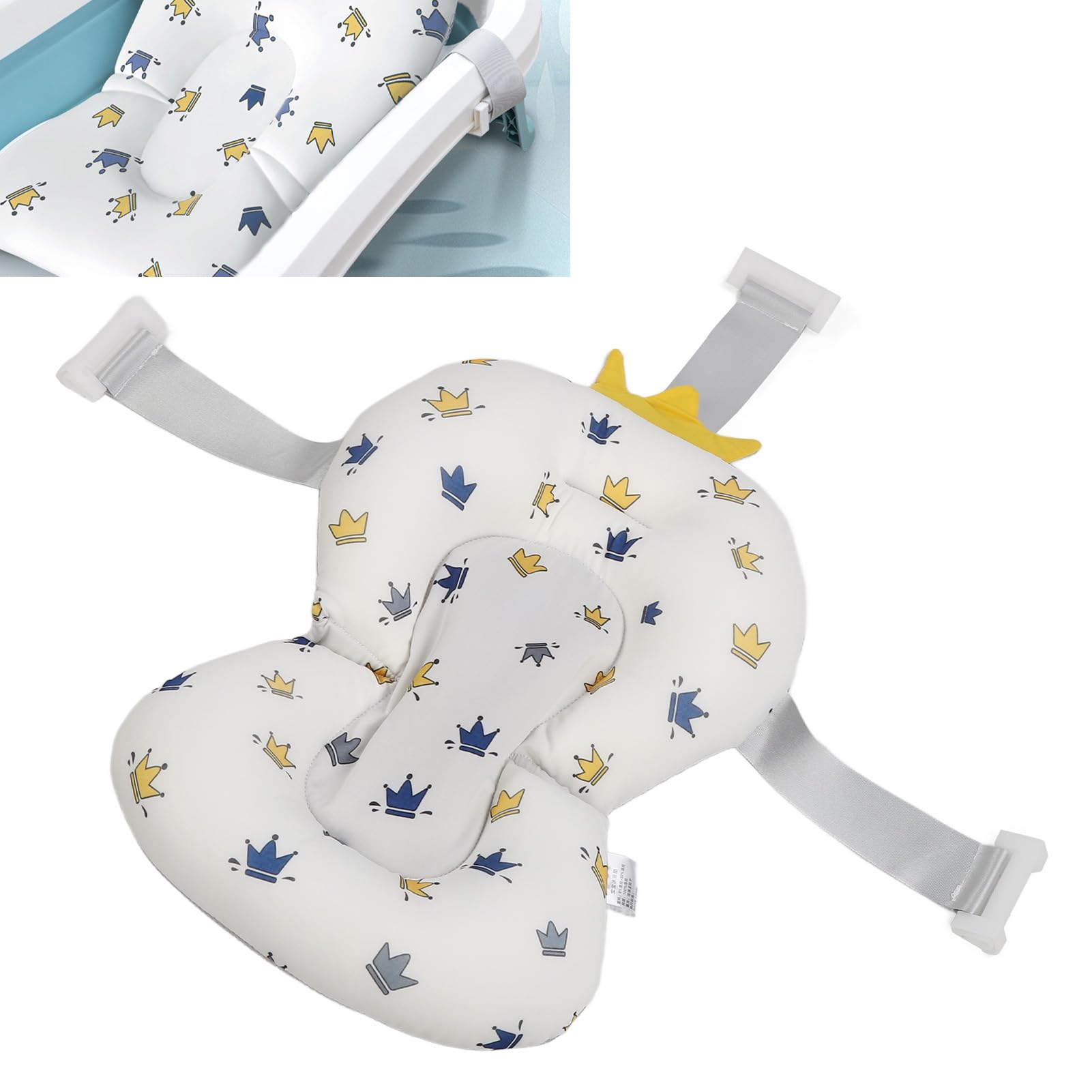 Cojín de Baño para bebé, Cojín de Baño Portátil para bebé, Antideslizante, Ligero, Fácil de Reparar para el Hogar