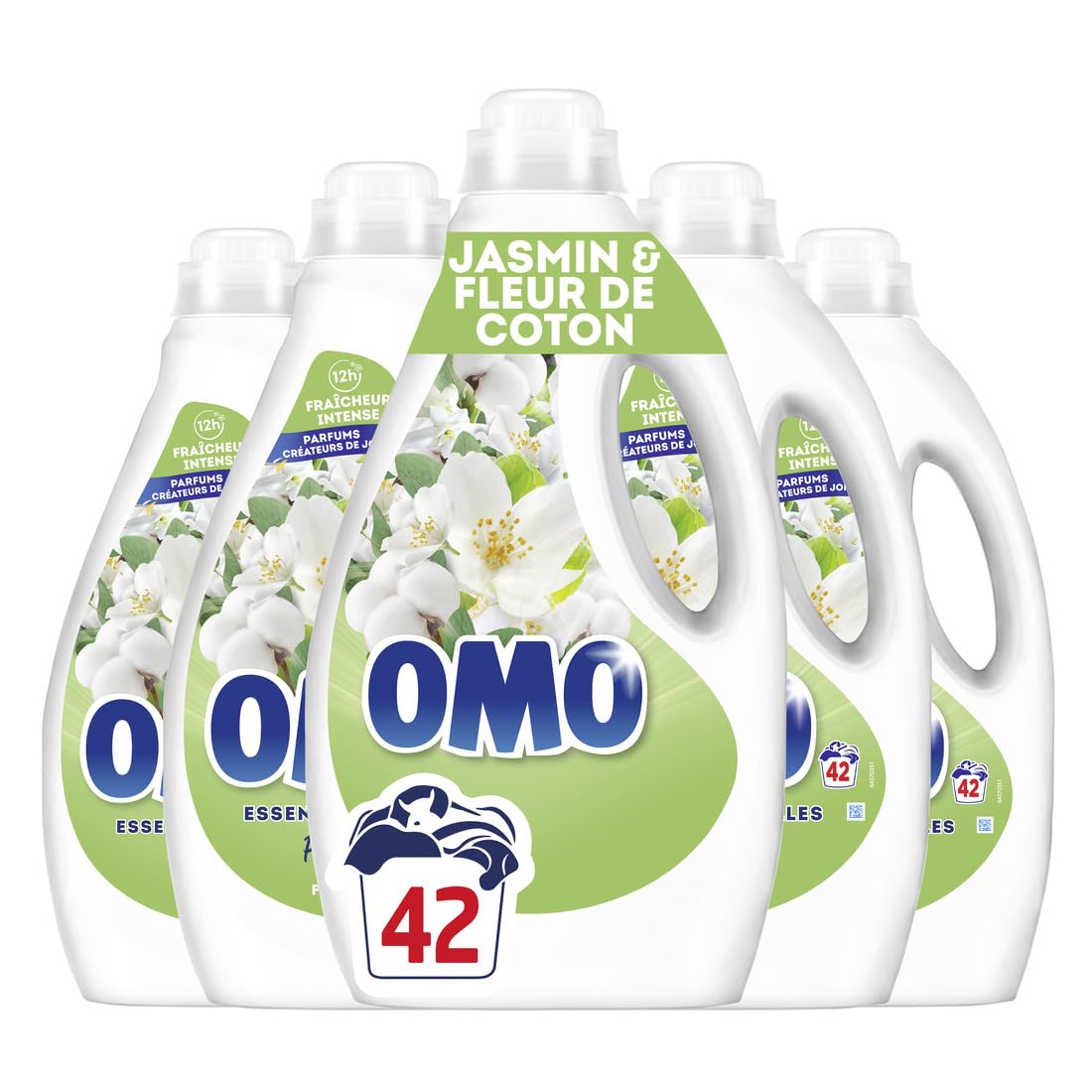 OMO - Lessive liquide Prendre l'air - 210 lavages - Jasmin et Fleurs de Coton - propreté éclatante & parfum longue durée aux essences naturelles (lot de 5x42)