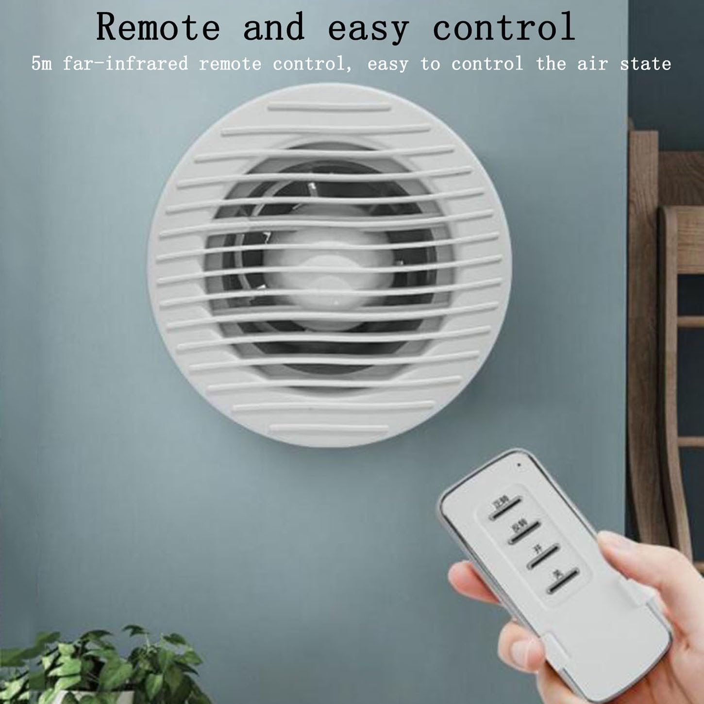 Extractor De Aire con Válvula Antirretorno Y Mando A Distancia,190 M³/H Extractor Baño Silencioso,Ventilador Extractor Blanco,para Cocina,Invernadero,Garaje,Oficinas,6 Inches