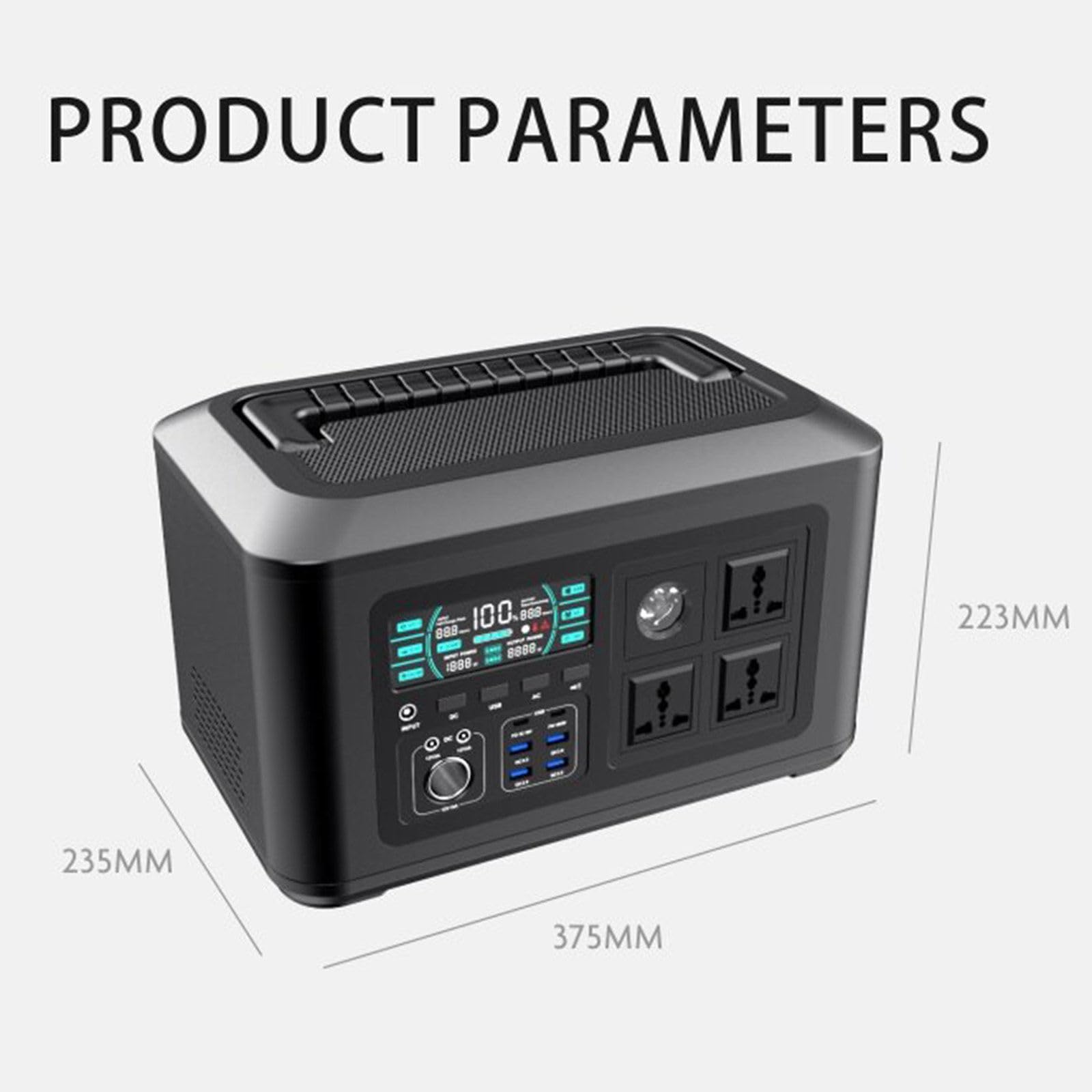 Wielofunkcyjny 220V1000W Zewnętrzny magazyn energii Zasilacz 32000Mah Pojemność Outdoor Camping Zasilanie awaryjne