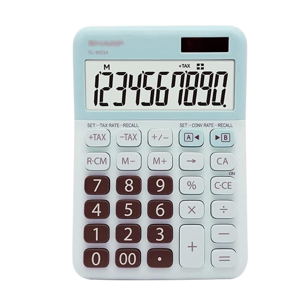 Calcolatrice per Ufficio Calcolatrice con Display A 10 Cifre Calcolatrici da Ufficio di Base Calcolatrice da Tavolo Standard A Doppia Alimentazione Scuola(Blue)