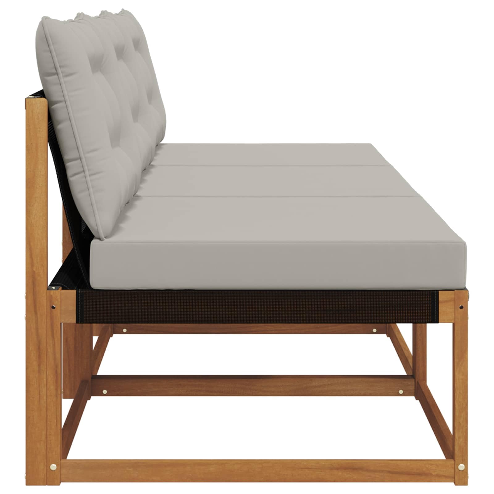 vidaXL 3 Pezzo Divano Centrale per Esterno, Set da Giardino in Legno di Acacia, mobili Moderni, Resistenti alle intemperie, Relax Versatile per Il Balcone