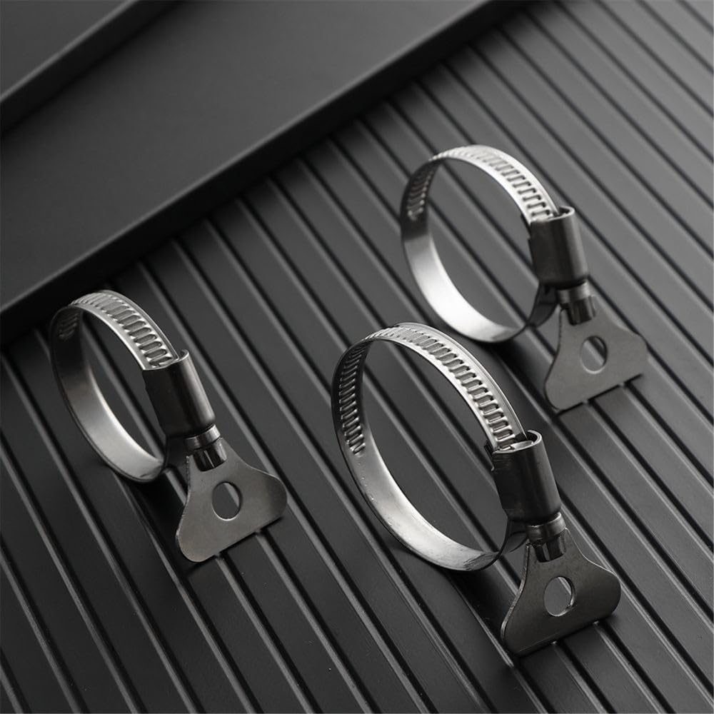 Colliers de Serrage pour tuyaux en Vrac de différe 1 Collier de Serrage en T Acier Inoxydable 201 avec poignée for Tuyau d'air, d'eau et Carburant, 10 à 60 mm(40 60 mm)
