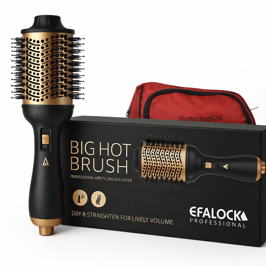 Rotschopf24 Efalock BIG HOT BRUSH Warmluftbürste Ionen Keramik + Tasche