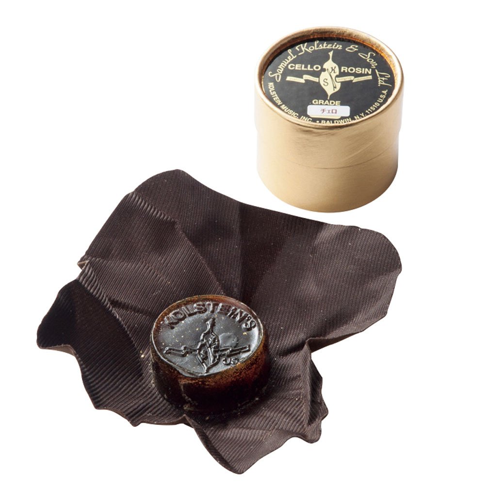 Kolstein KR-012 Cello Rosin in its gold container with the rosin cake unwrapped