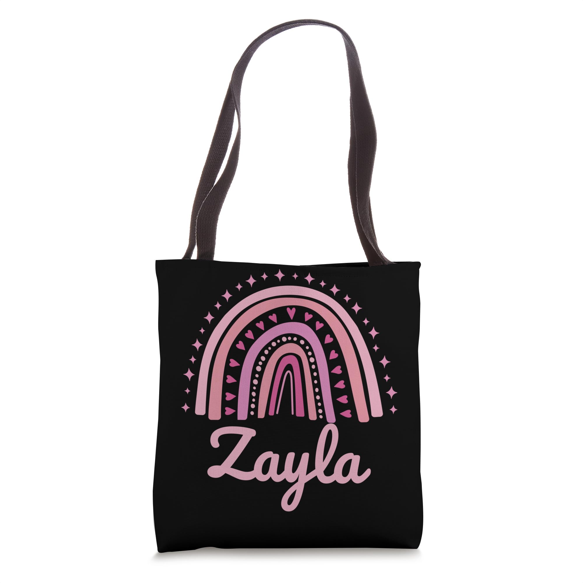 Zayla Name Personalized Funny Women Pink Rainbow Zayla Tote Bag
