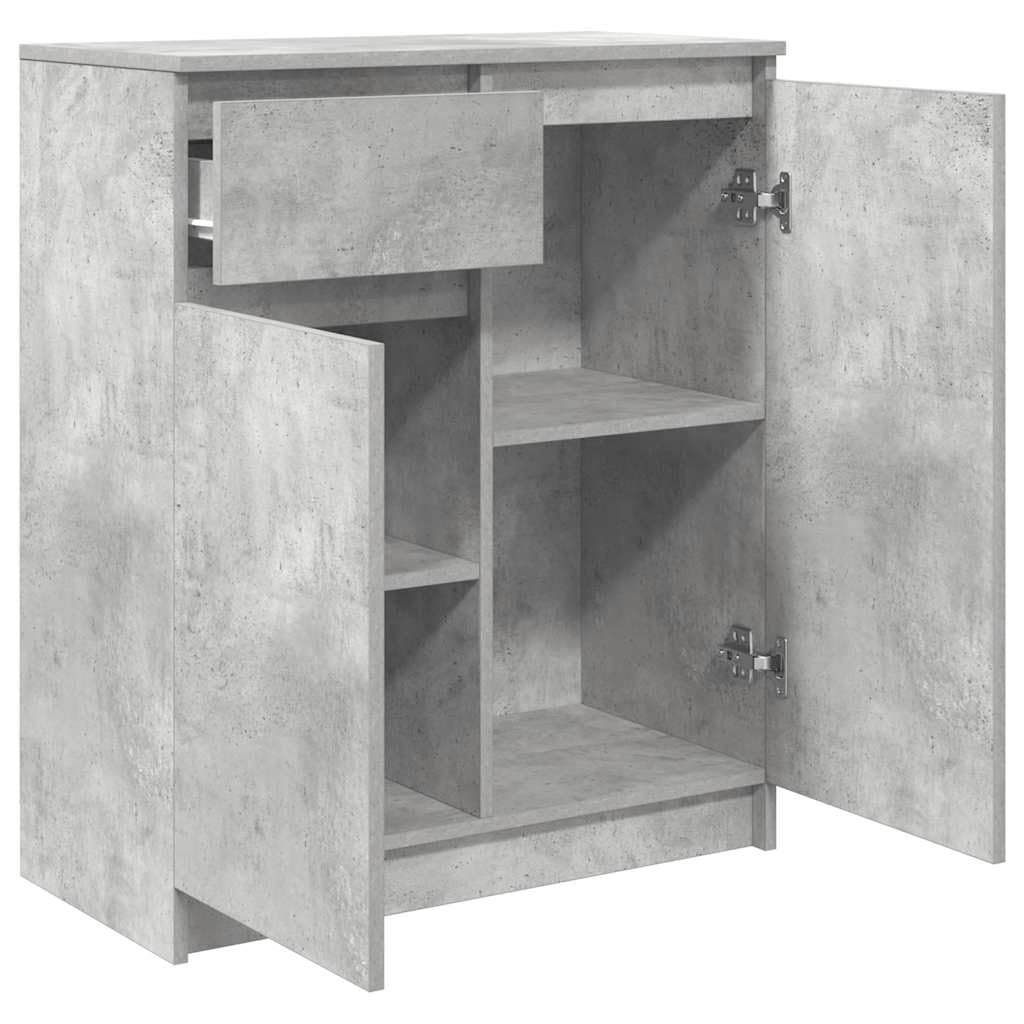vidaXL Credenza con Cassetto Grigio Cemento 71x35x84 cm in Truciolato, Mobile Contenitore, Mobile credenza, Armadio corridoio, Mobile Buffet