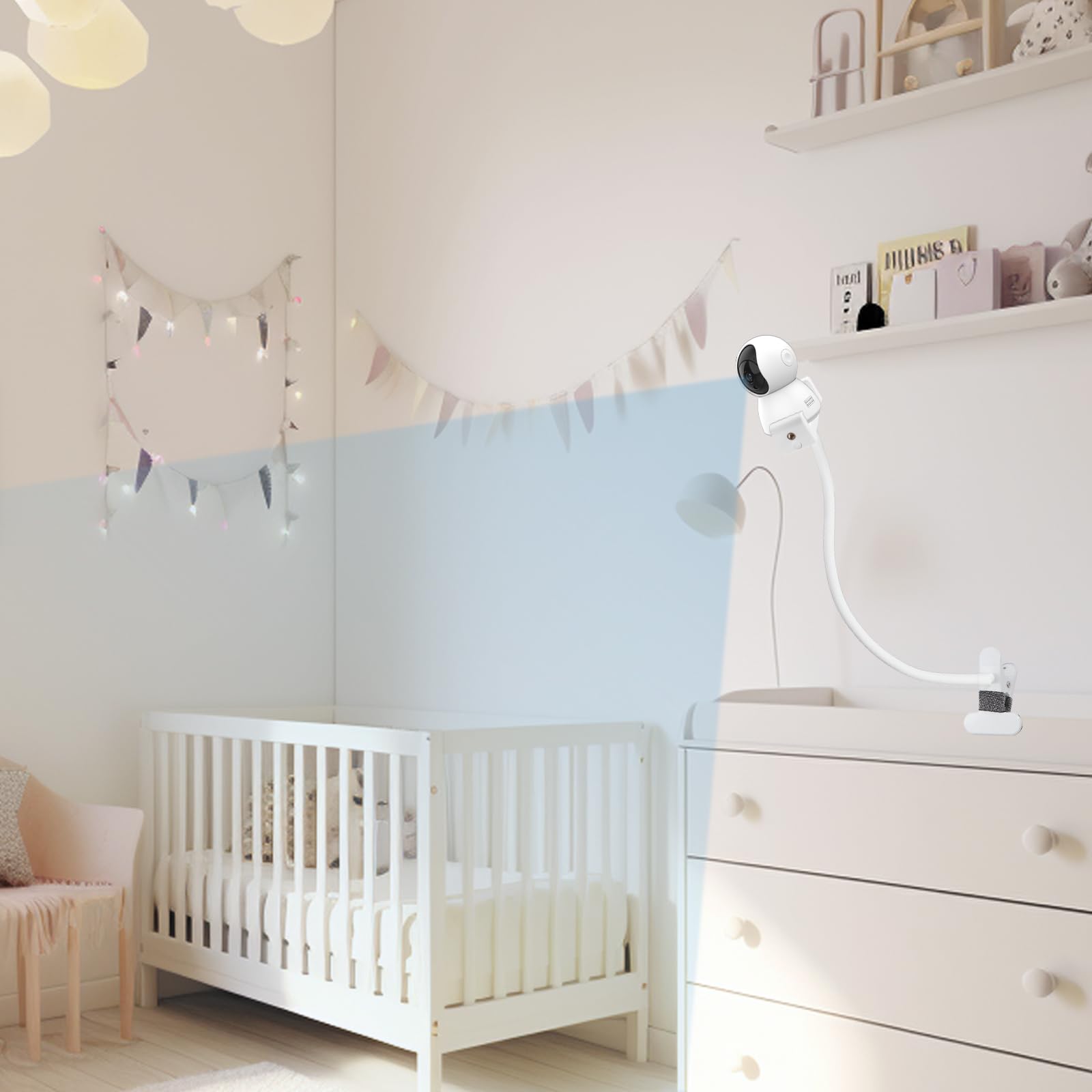 Support universel pour babyphone - Support de caméra pour bébé - Accessoire compatible avec la plupart des babyphones