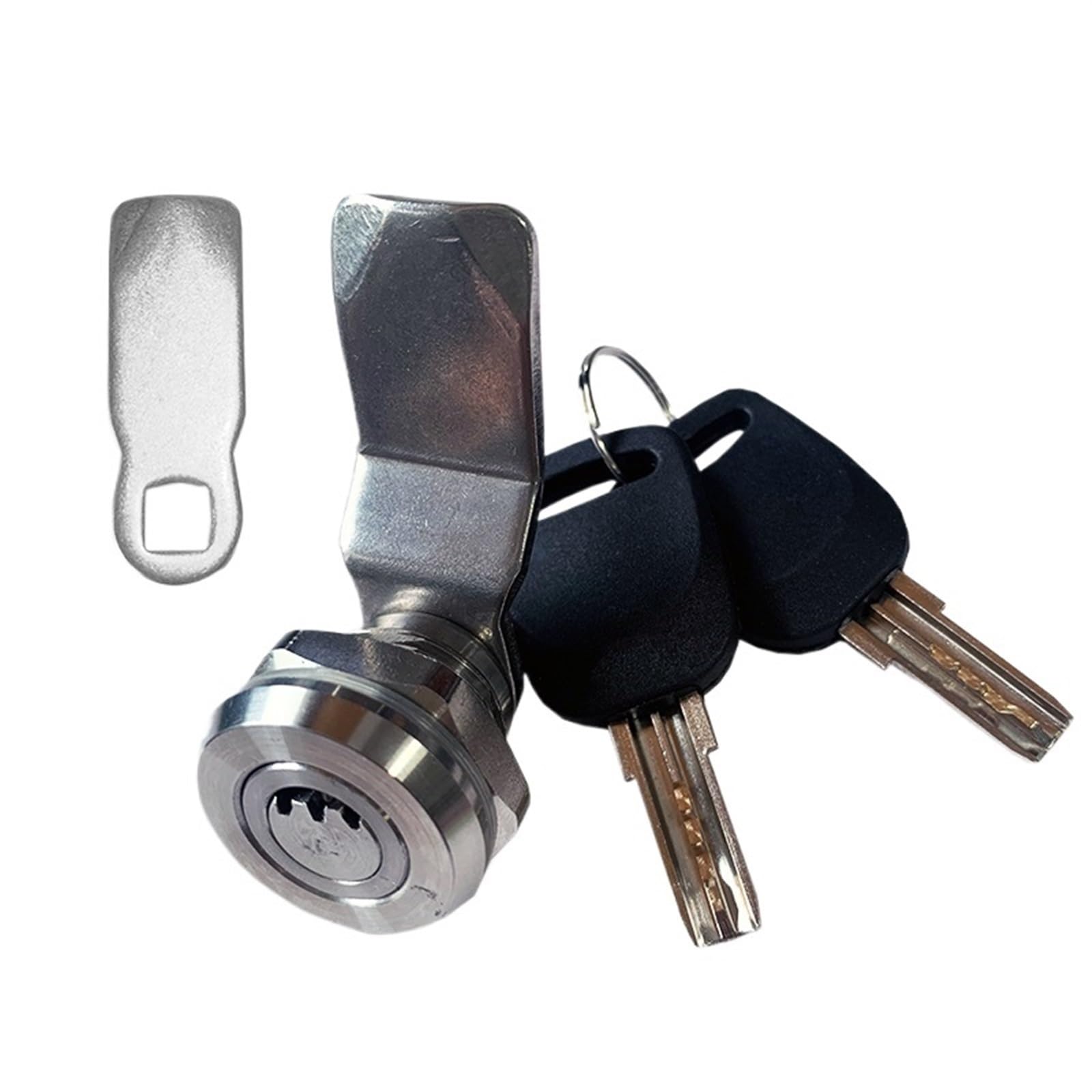 Lock 304 Stainless Cabinet Lock with 2keys 2 Cam Piece 3 Length MA121 1Pcs(Key Different)