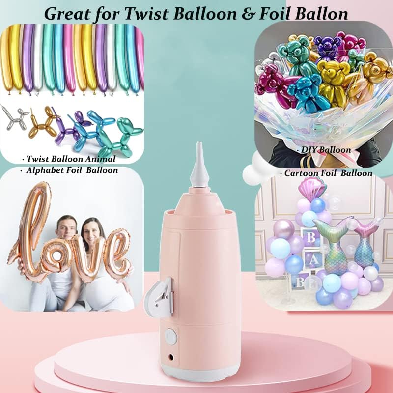 Miniatura 3 de Electric Magic Balloon Pump, Electric Air Inflator Party Air Blower Pump with 1 Nozzle 1 Balloon Cutter and 10 Pcs Long Balloons,Great for Twisty