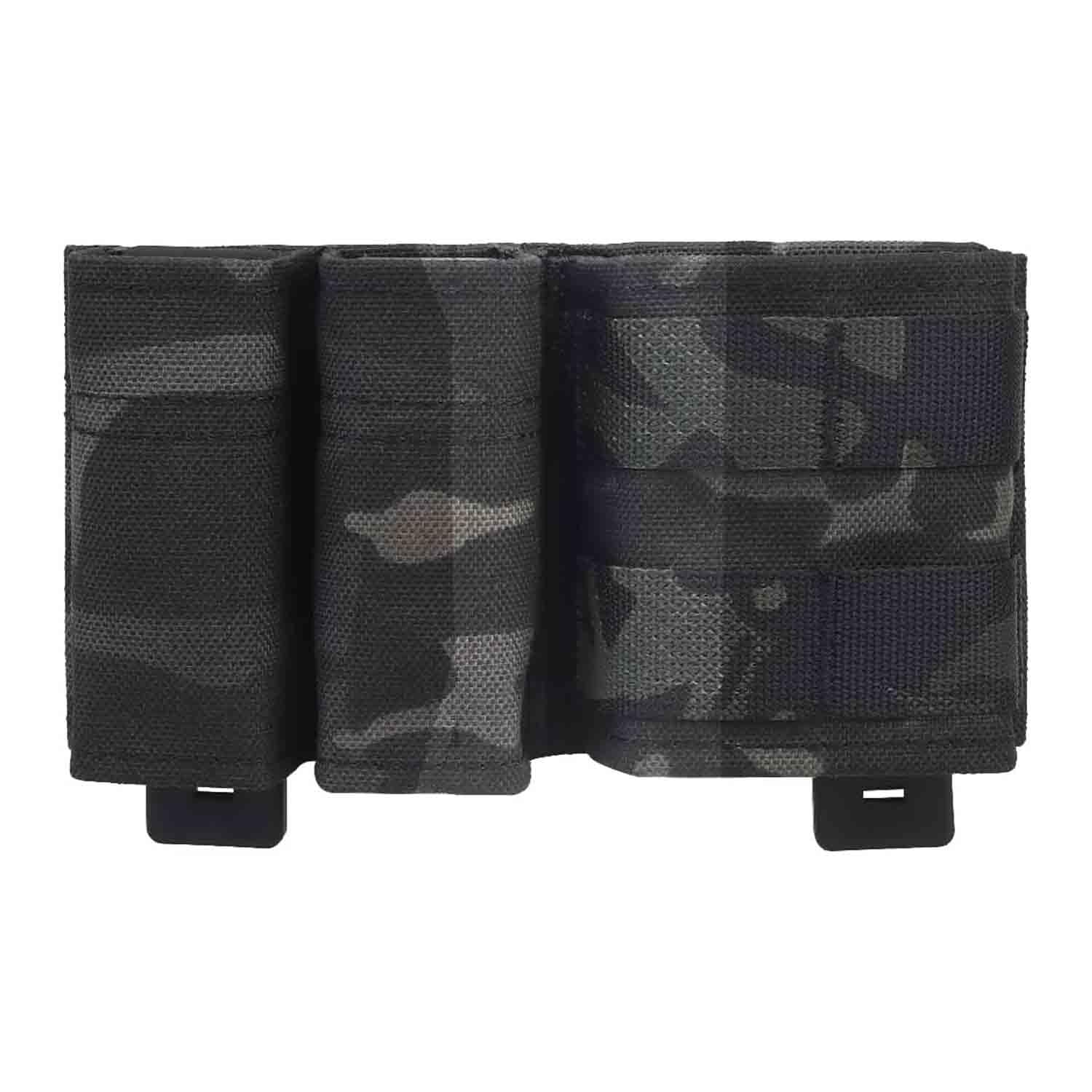 Tactical 9mm MOLLE Magazine Pouch 5.56 Mag Pouch Double Set Tactical Placard with Quick Release Insert for Chest Rig Vest