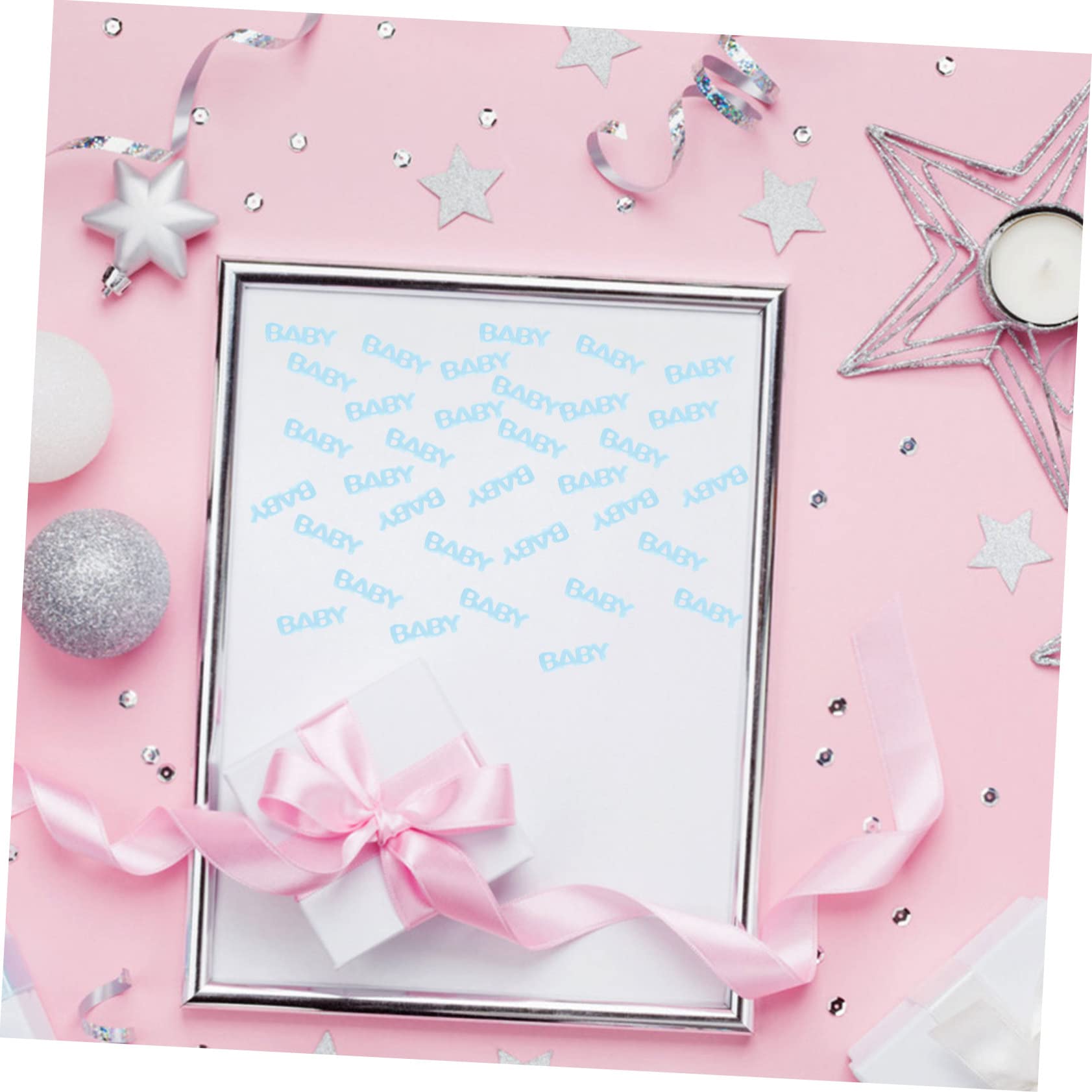 WANYIG 100 Stück Babyparty Deko Holz Baby Shower Tischdeko Taufe Deko Streudeko Gender Reveal Party Deko Oh Baby Geburt Schwangerschaft verkünden Deko Regenbogen