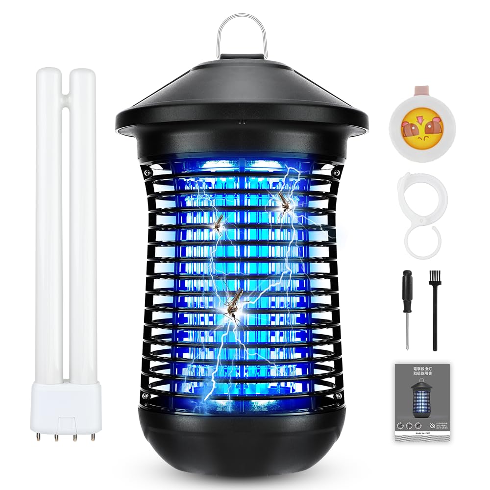 Amazon | AUGYMER 電撃殺虫器 コバエ取り 殺虫灯 蚊取り 18W