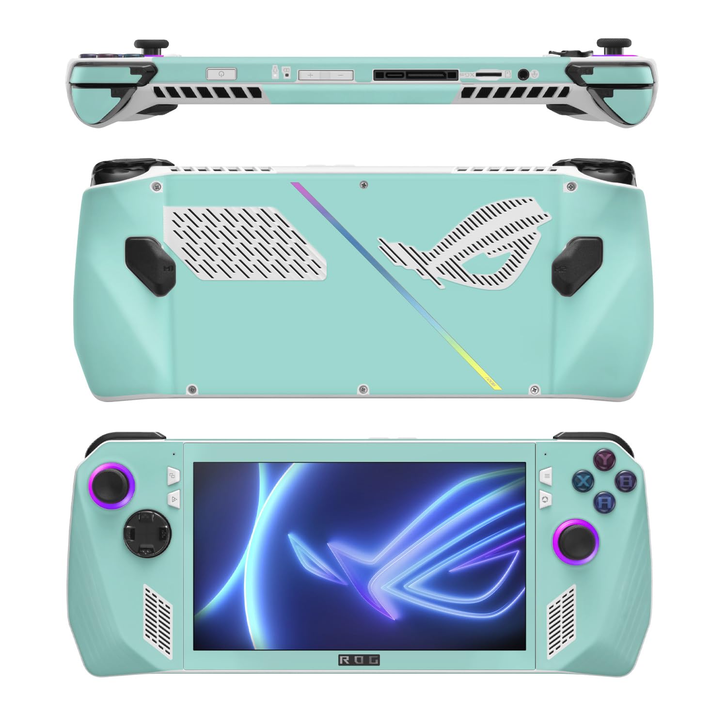 MightySkins Skin Compatible with Asus ROG Ally - Solid Seafoam | Protective, Durable, and Unique Vinyl Decal wrap Cover | Easy to Apply, Remove, and Change Styles