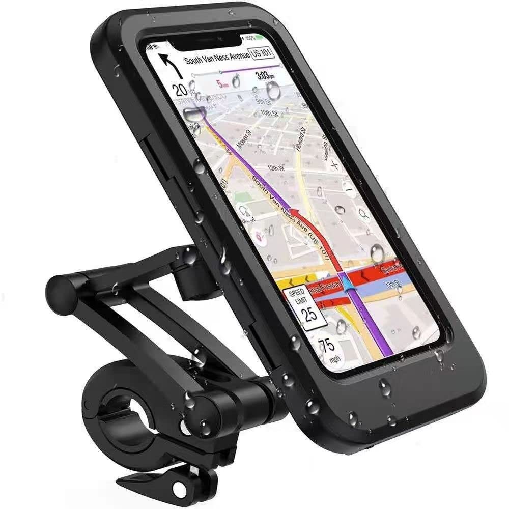 Gneric Bicycle and Motorcycle Phone Holder - for iPhone 12 Pro (11, SE, Xr, Plus/Max), Galaxy s21 or Any Phone - Universal Handlebar Holder for ATVs, Bicycles and Motorcycles. +100 Safety and Comfort