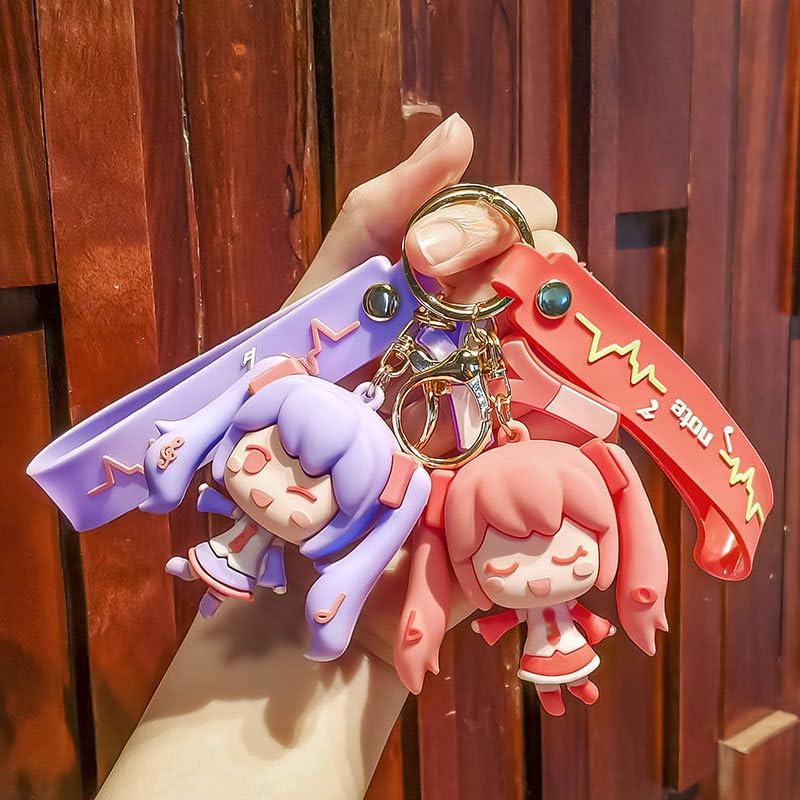 Amazon.co.jp: 初音 キーホルダー ミク ストラップ 3D立体 PVC製