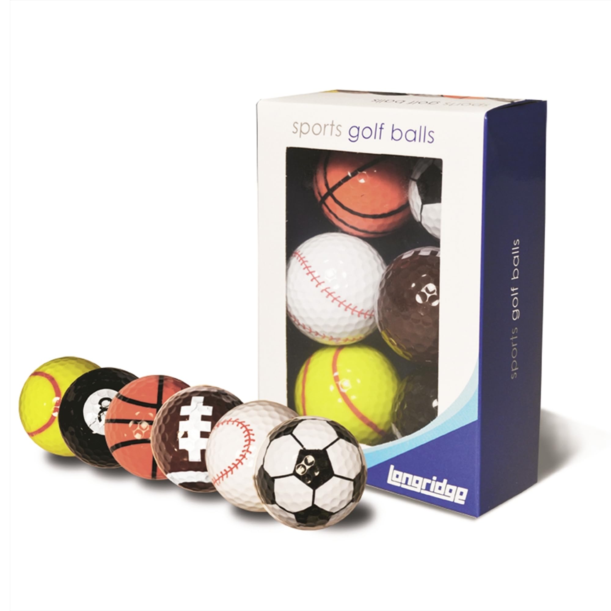 Longridge Sports Balls Golf Balls (Pack of 6)