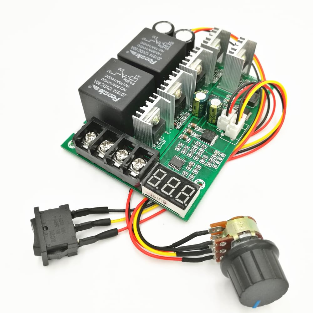 2PCS Regolatore di velocità del motore Dc, Controller motore Dc10-50v, Pwm Interruttore di controllo motore reversibile, Interruttore driver motore reversibile