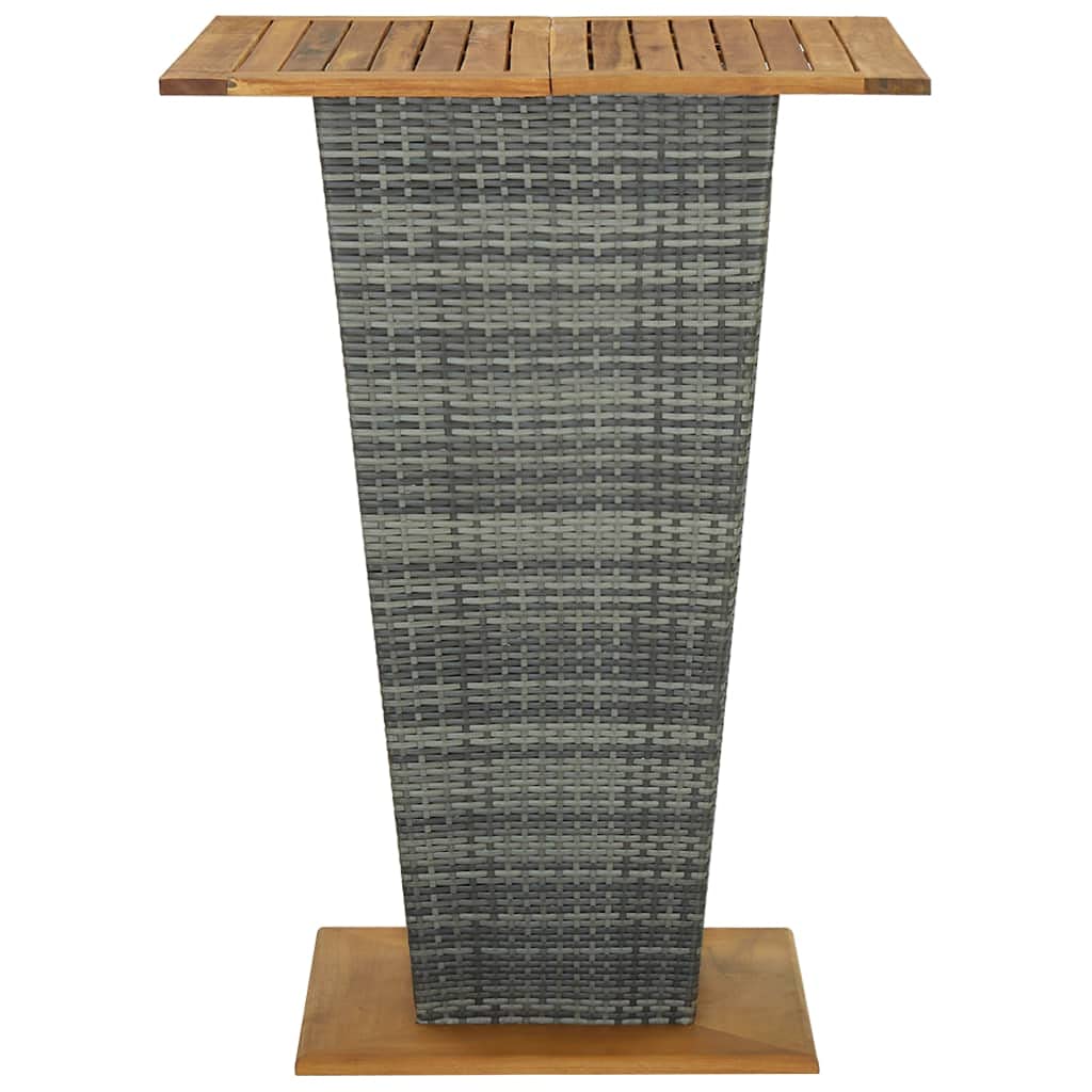 SKM Ensemble de Bar de Jardin 9 pcs et Coussins Résine tressée Gris-61.2KG
