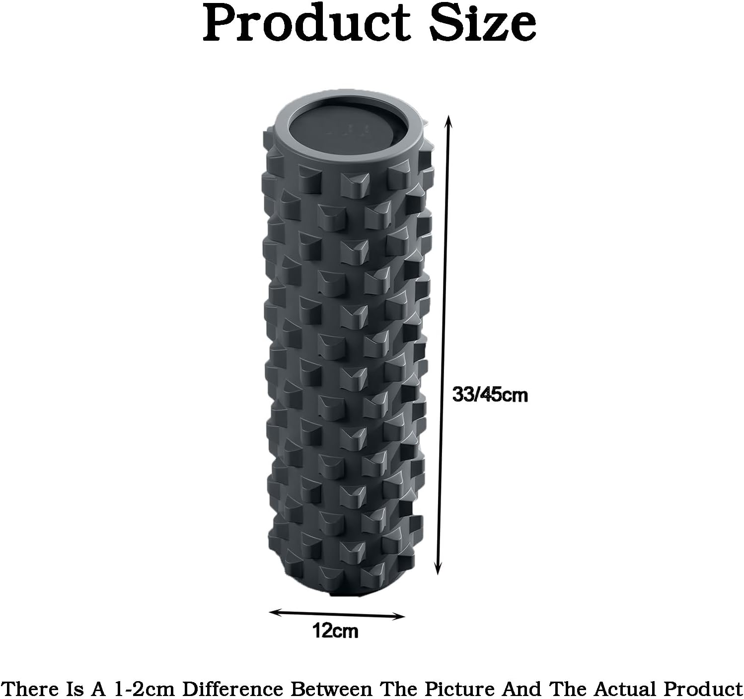Foam Roller,Portable Solid High Density EVA Foam Roller,Deep Tissue,Self Myofacial Release Massage Therapy Roller(Color1,33x12cm)