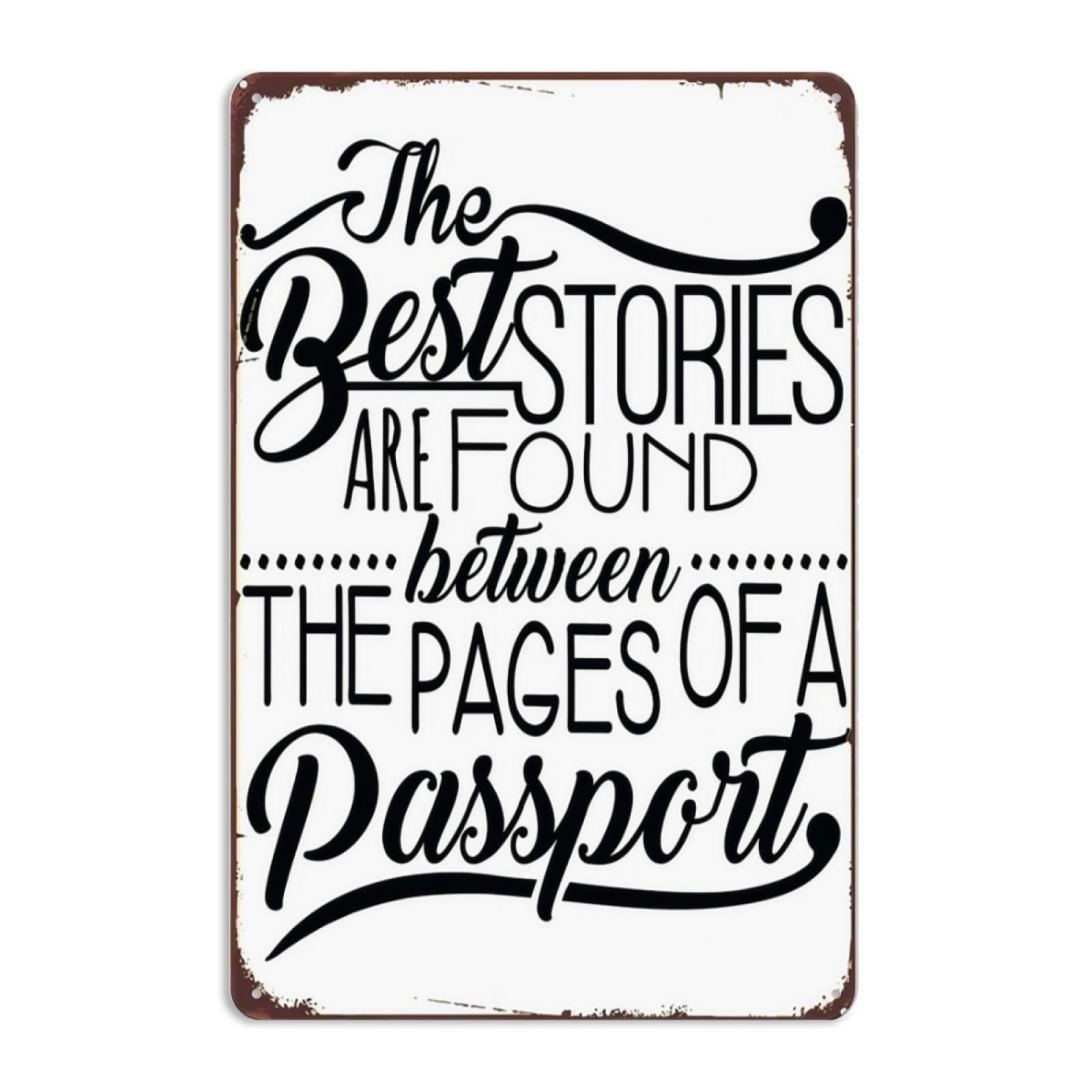 Kwqdozf As Pic Best Stories Found Between Sign Metal Tin Sign, 8X12 Inch Indoor Decorative
