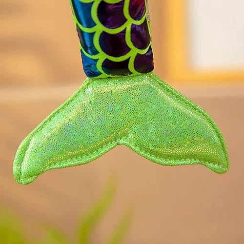 Miniatura 6 de Muñeca de felpa suave de sirena para niñas pequeñas y bebés, regalos de sirena para niñas, juguetes de sirena, sirenas para ninas (sirena amarilla,